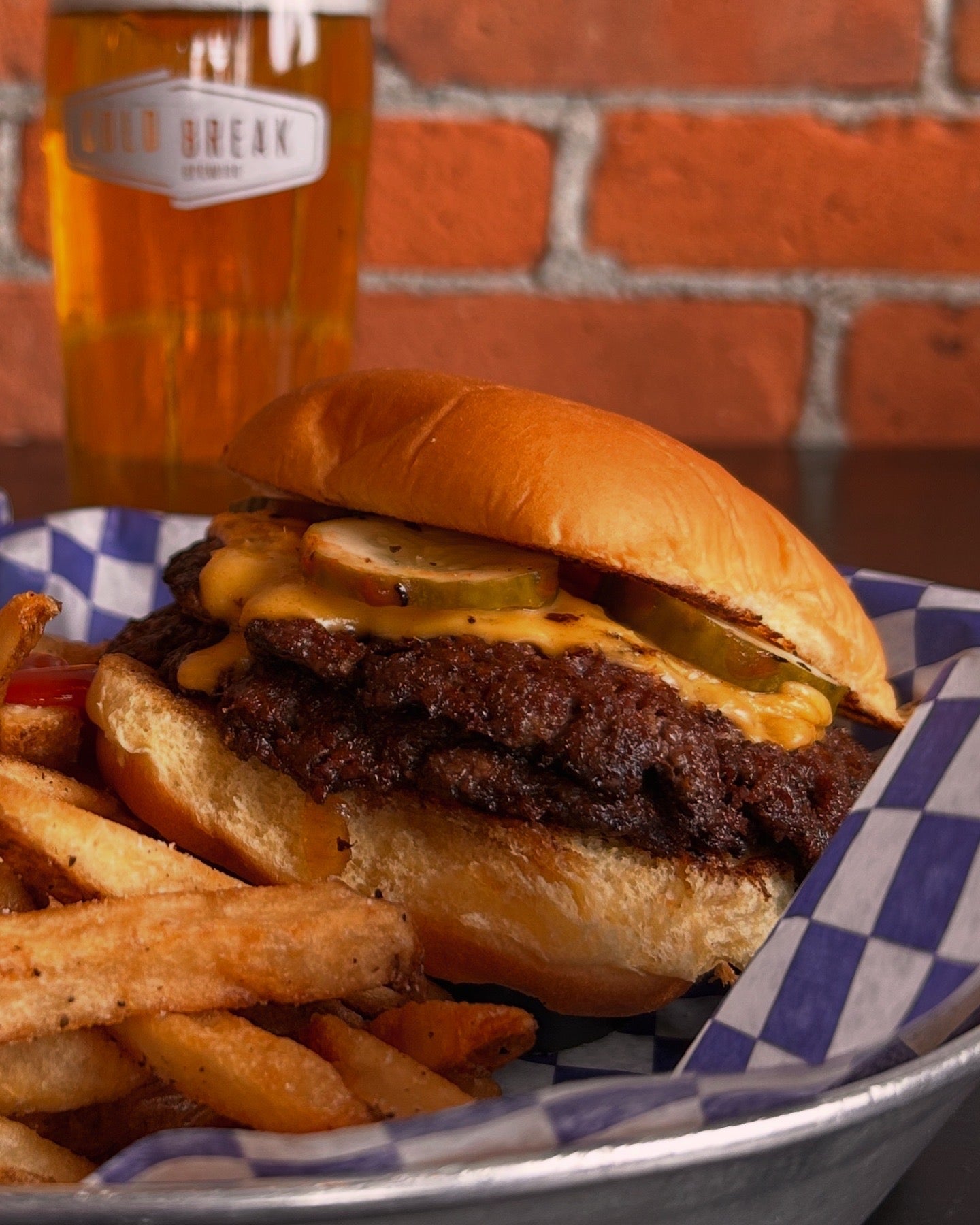 The Double Deuce burger with hand-cut fries