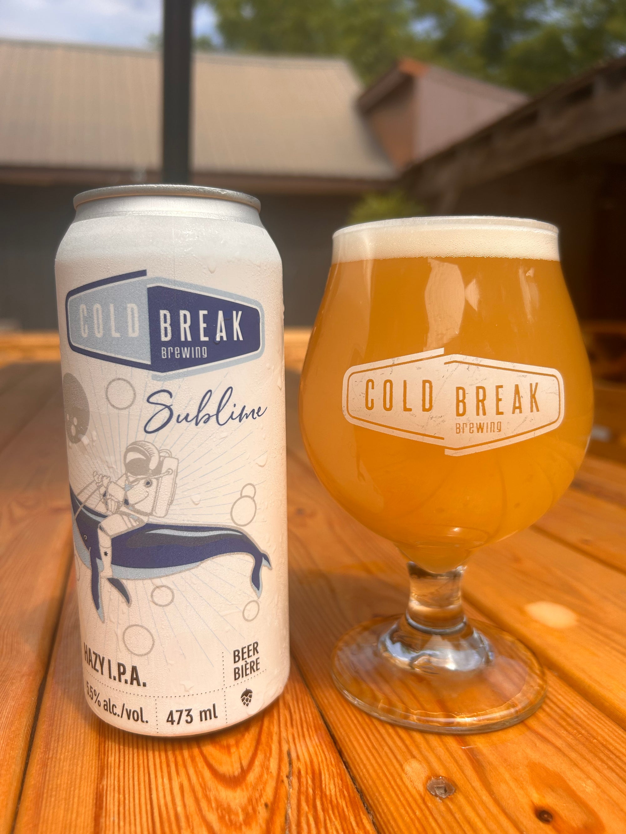Sublime Hazy IPA can and glass